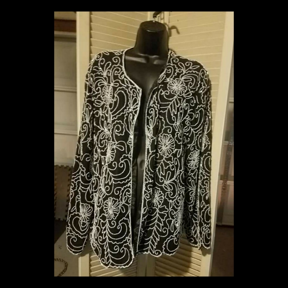 Draper's & Damon's plus size beaded jacket